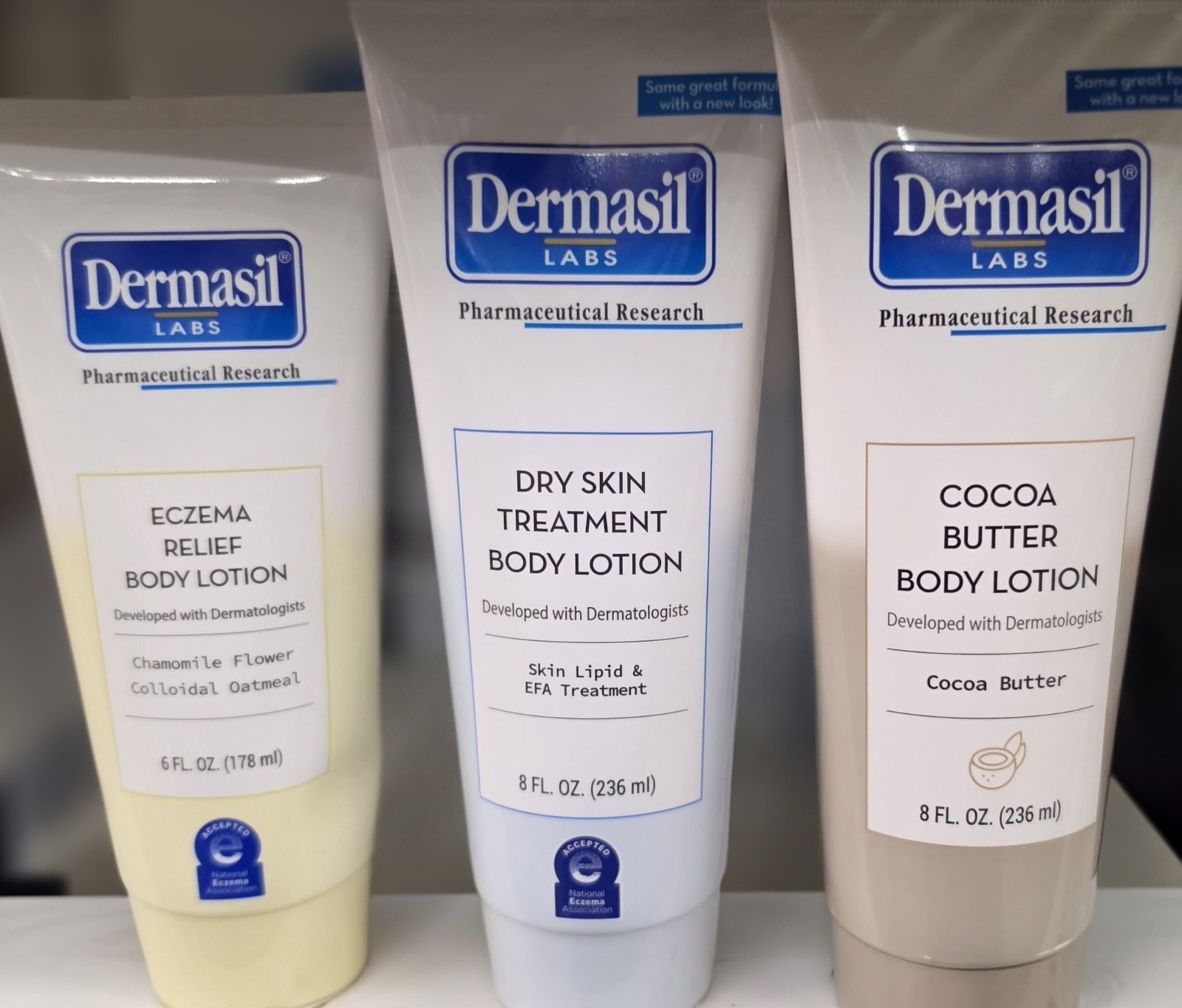 Dermasil Labs Body Lotion Eczema Relief Dry Skin Cocoa Butter 8oz 3BTL