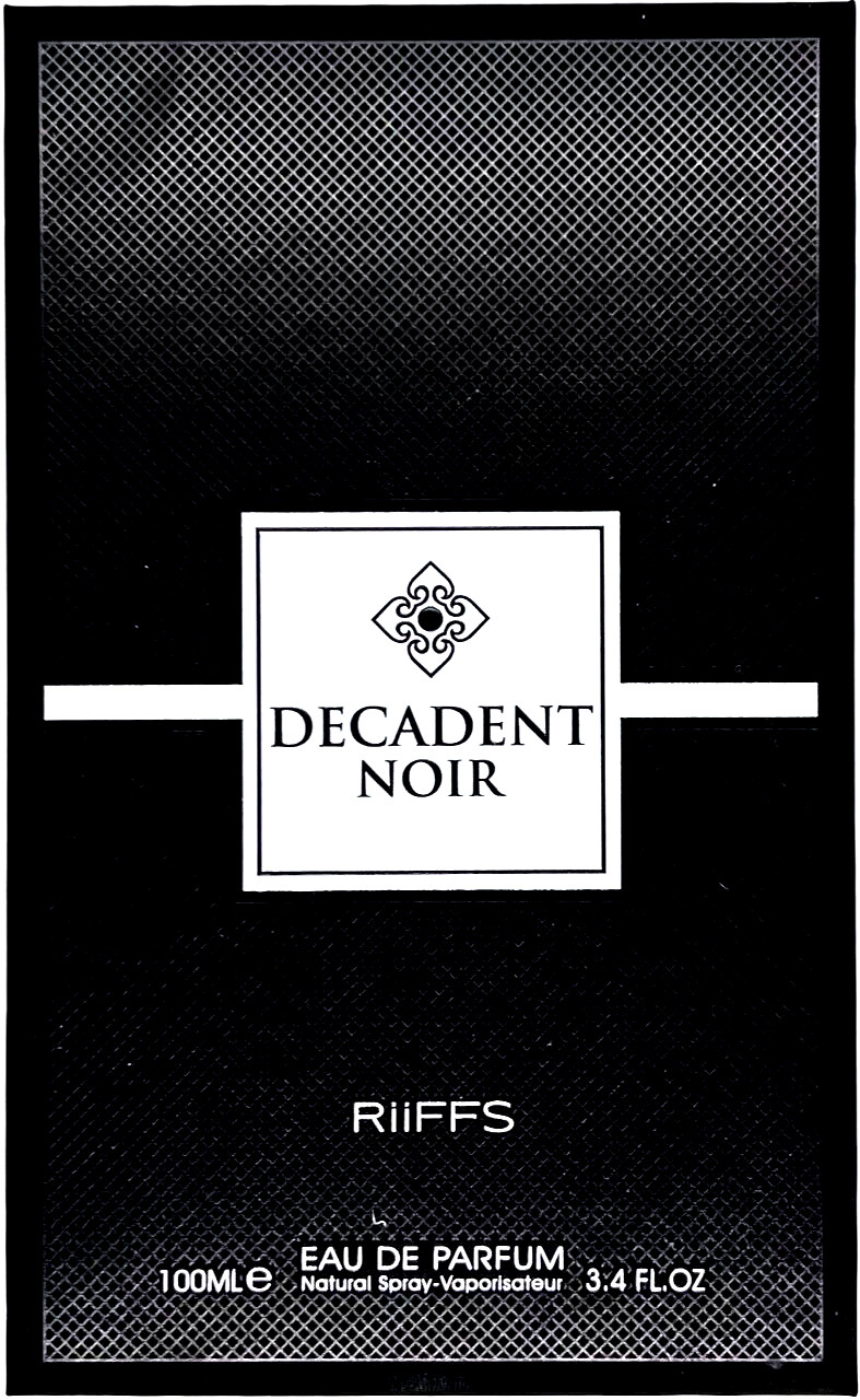 RIIFFS DECADENT NOIR EAU DE PARFUM SPRAY FOR MEN 3.4 Oz / 100 ml BRAND NEW ITEM!