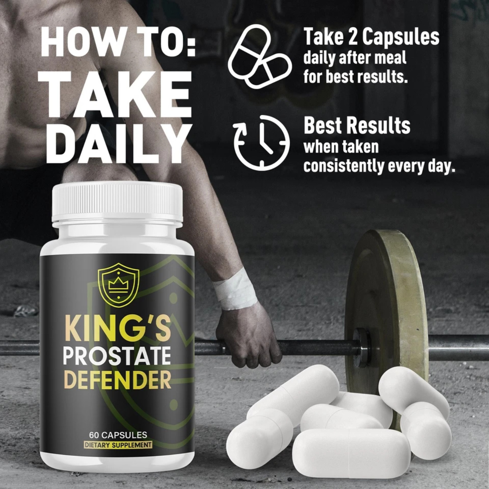 (3 Pack) King’s Prostate Defender Advanced Prostate Health Support 180 Capsules.
