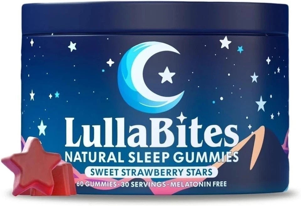 LullaBites Natural Sleep Gummies 60 Gummies-30 Servings NEW