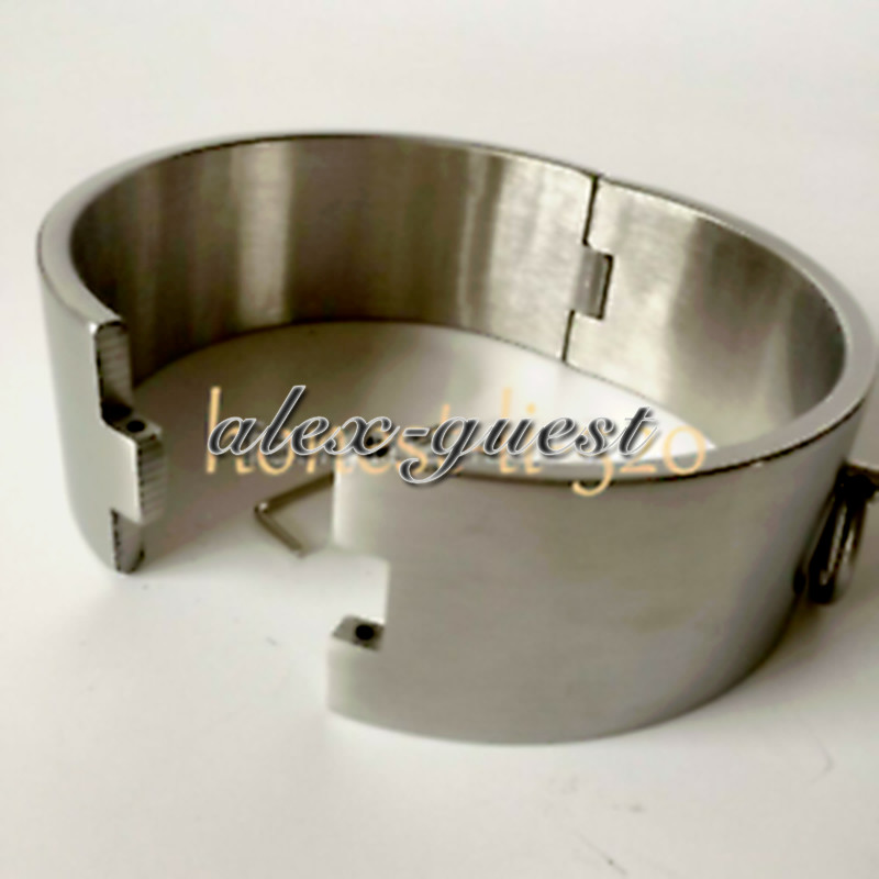 Stainless Steel 6CM Height Heavy Shackles Rings Cangue Neck Collar Cuff Binding