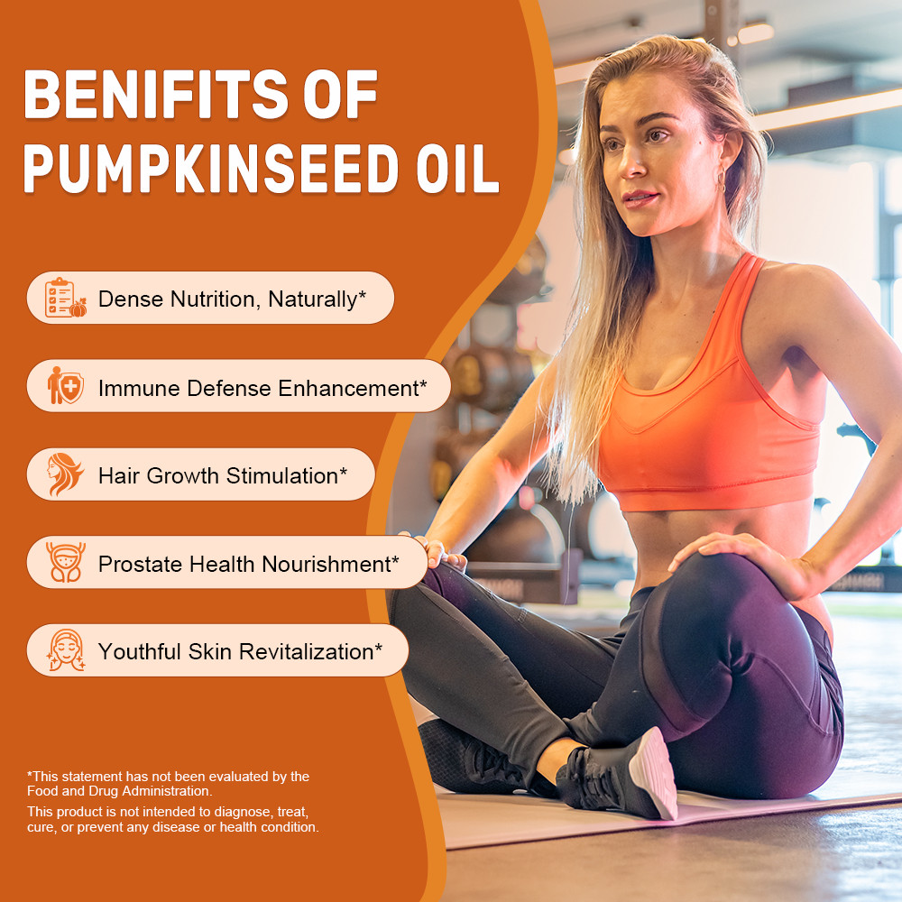Pumpkin Seed Oil 3000mg Capsule | Prostate Health | Immune Function 120 Softgels