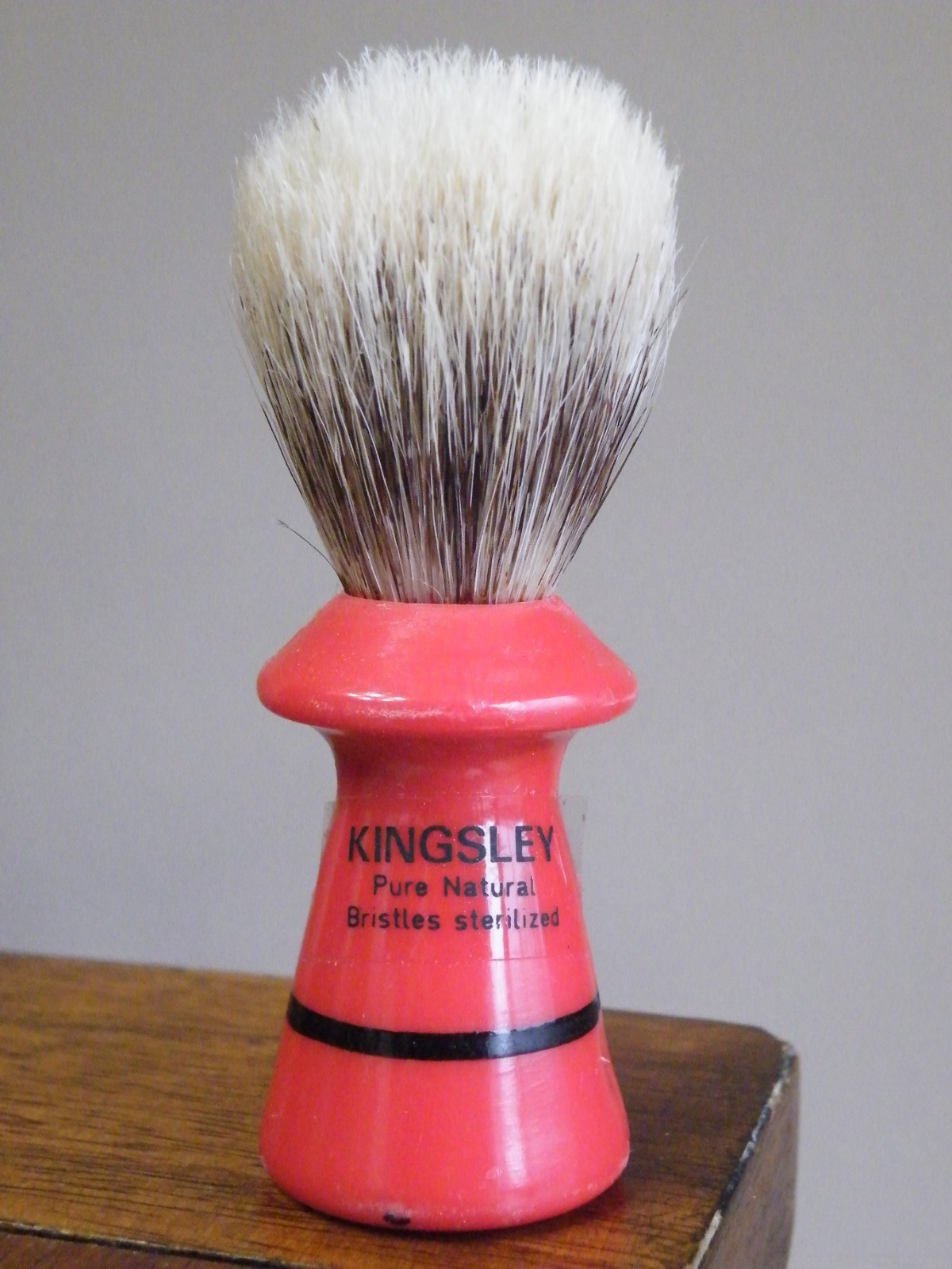 Vintage Kingsley Shaving Brush Pure Natural Bristles Made In Israel FREE SHIP