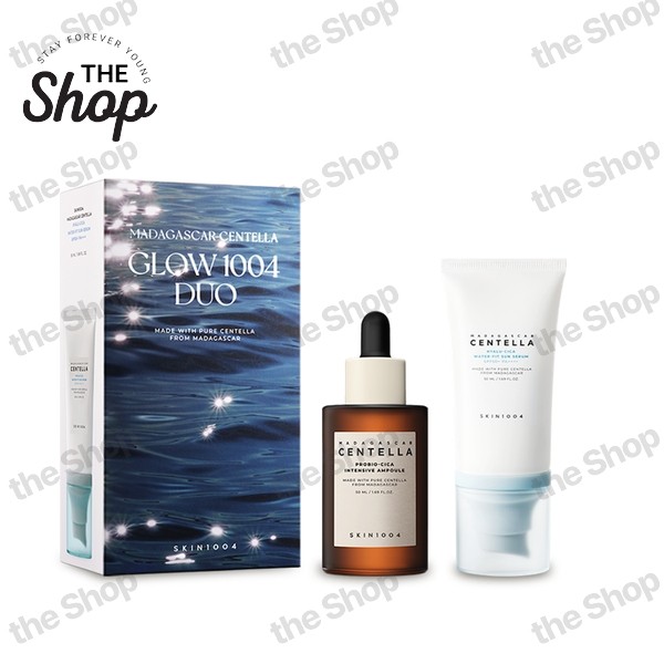 [SKIN1004] Madagascar Centella Glow 1004 Duo Ampoule 50ml +Water-Fit Sun Serum