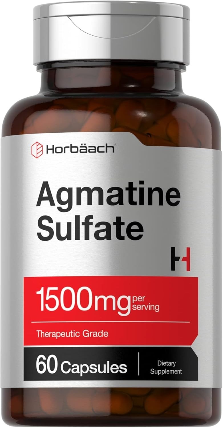 Agmatine Sulfate Capsules 1500mg | 60 Pills | Pharmaceutical Grade | Non-GMO,…