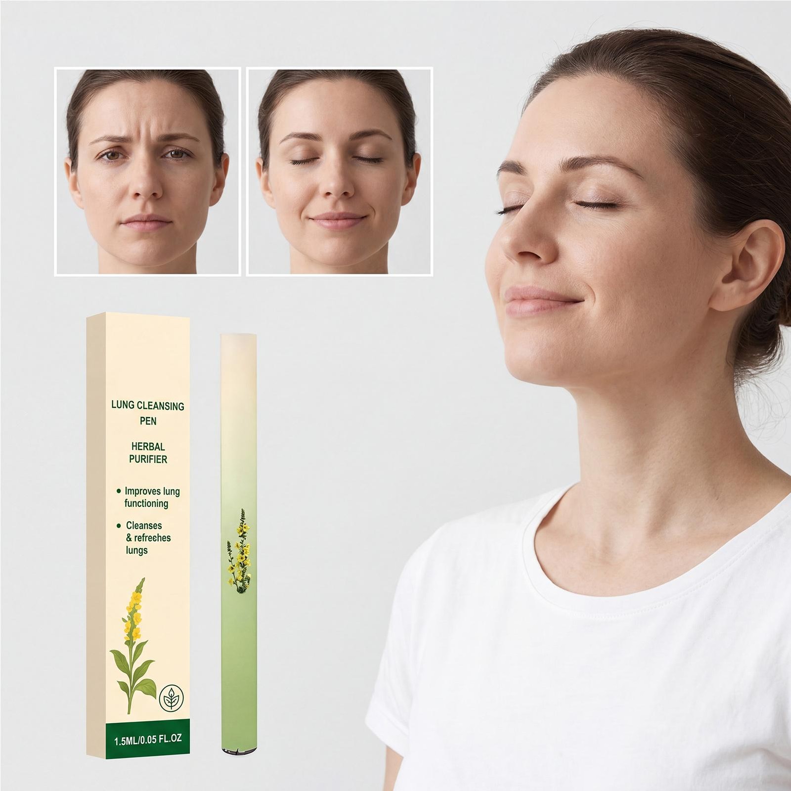 Mullein Lung Purifier Herbal Inhaler For Lung Health & Fresh Air