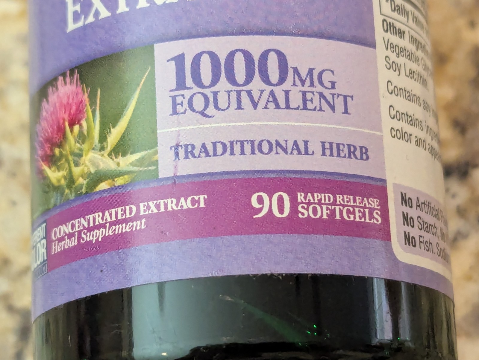 Puritan’s Pride Milk Thistle Extract 1,000mg 90 softgels exp: 08/2027