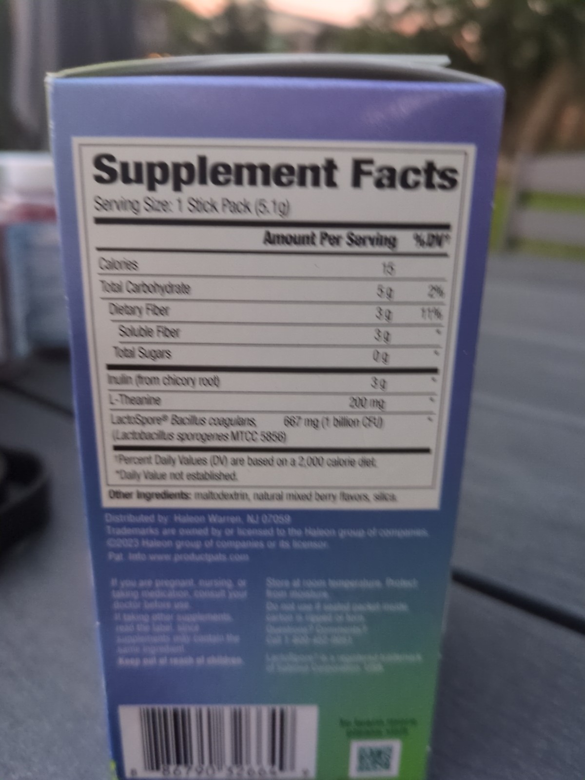 Benefiber Dual Action Biotic Plus Stress Relief Mixed Berry Pack Best 12/25