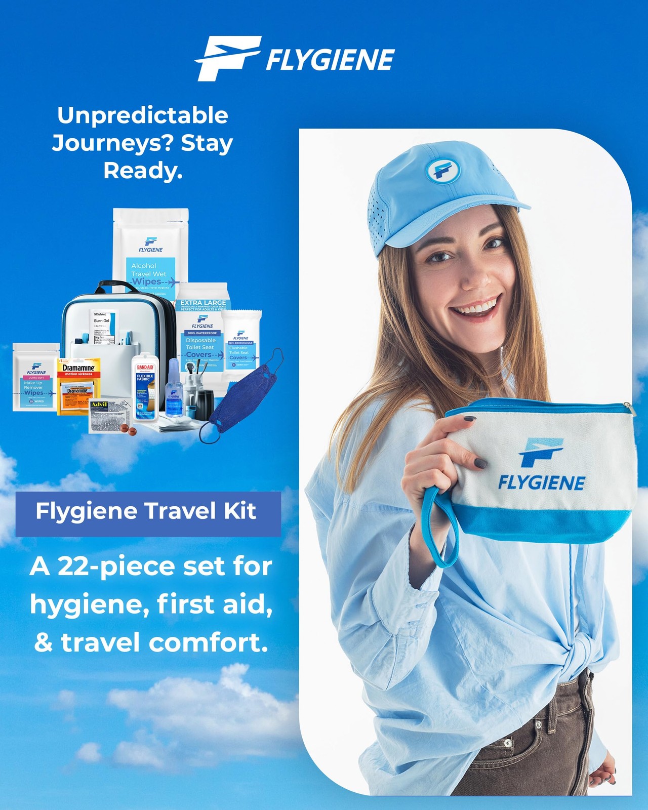Travel Kit – Complete Airplane Travel Essentials Set for Men, Women, & with W…