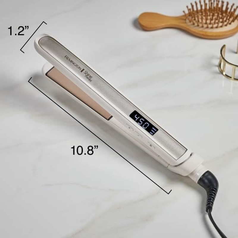 Shine Therapy 1 Inch Hair Straightener Flat Iron with Argan Oil and Keratin