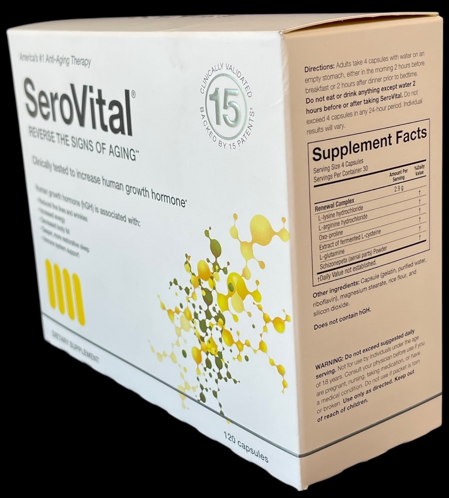 Serovital Dietary Supplement 120 Capsules Anti-Aging Therapy Sealed Box 10/2027