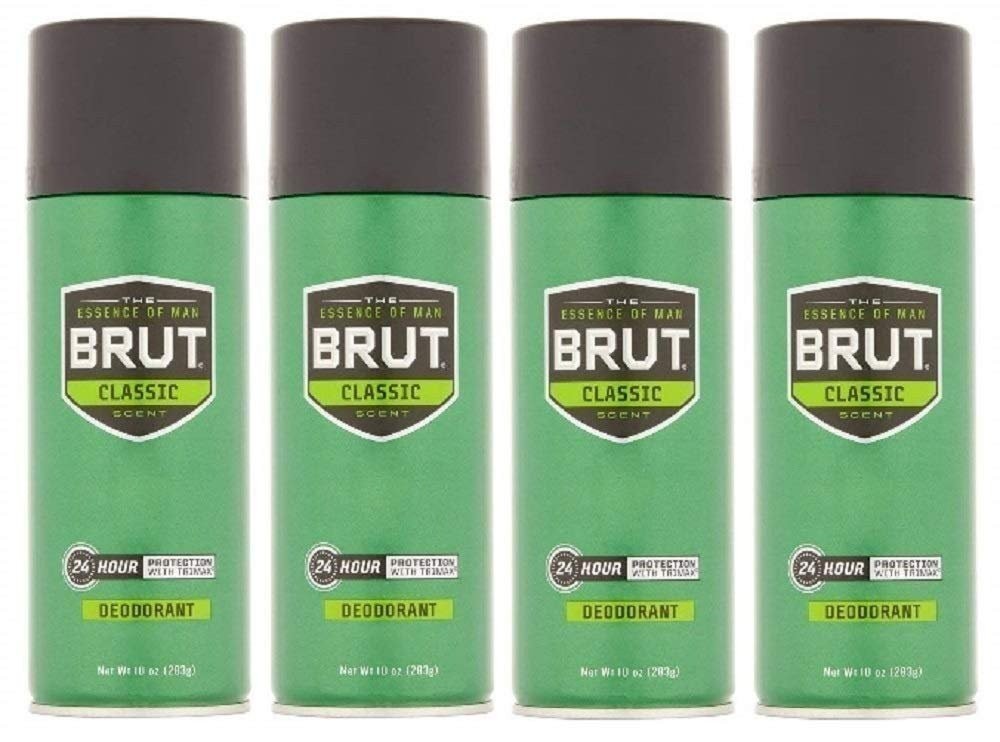 BRUT Deodorant Spray Classic Scent 10 oz (Pack of 4)