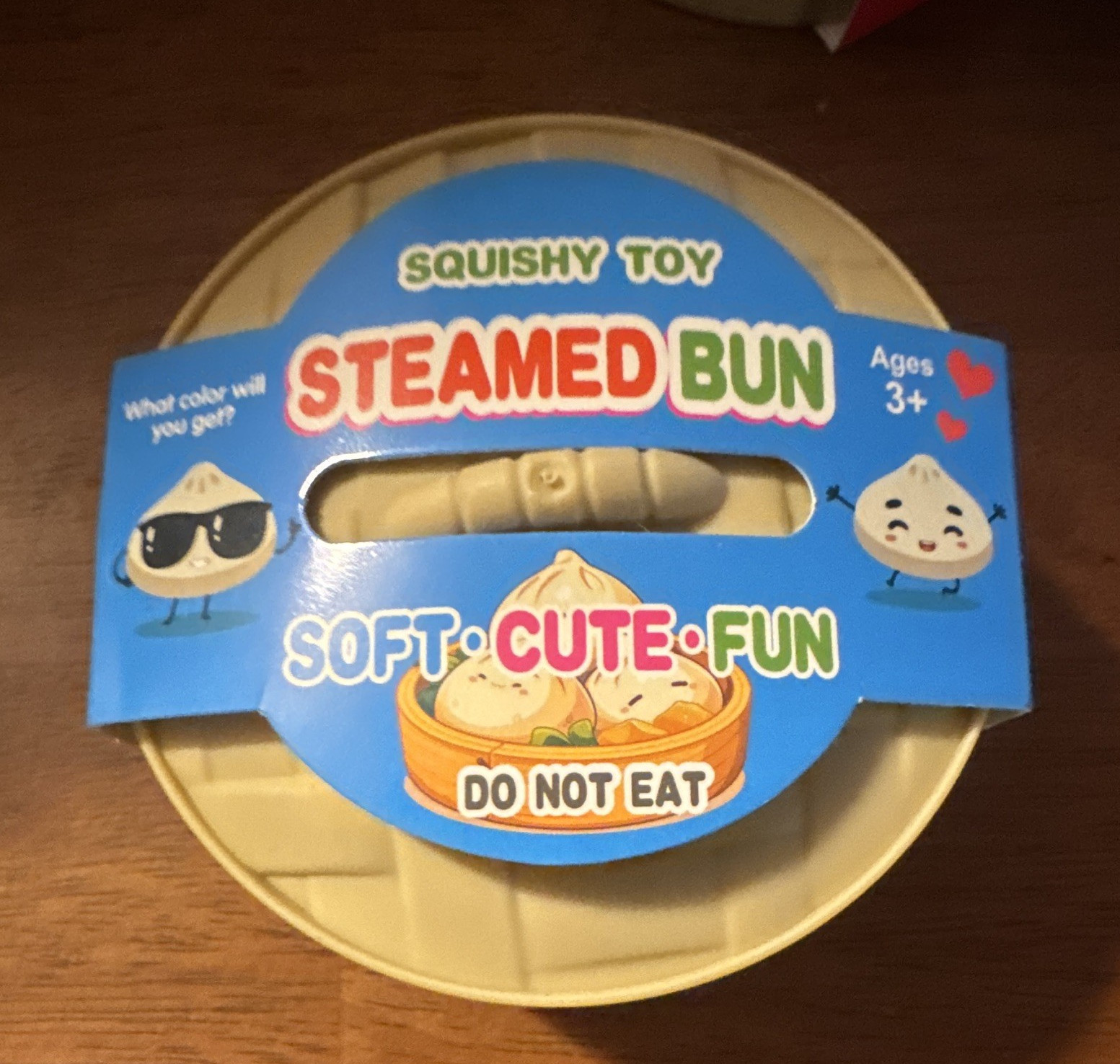 Squishy Toy Squeezable Soft Beige Steamed Bun, Cute Fun Stress Relief Toy