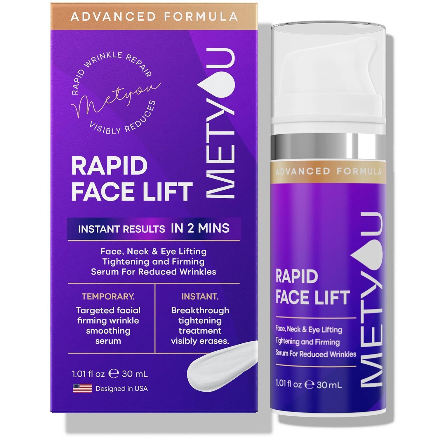 Instant Face Lift Face and Eye Tightening and Lifting Serum in 2 Minutes, 1 oz