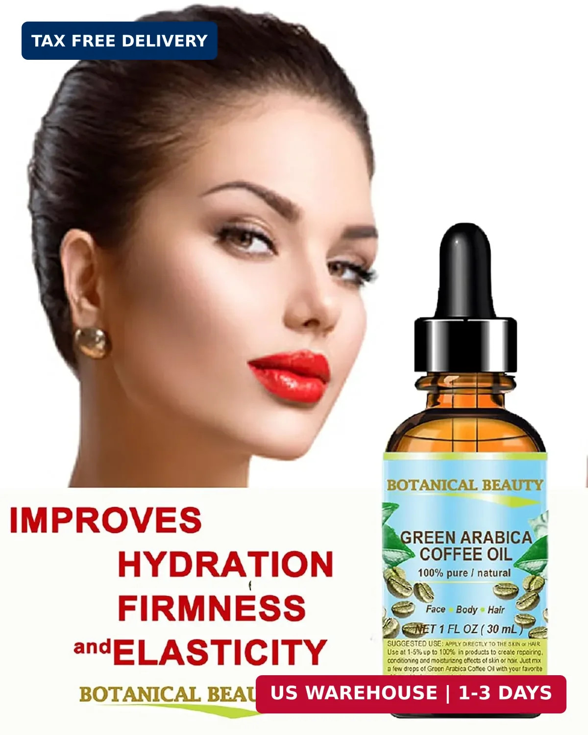 Botanical Beauty GREEN ARABICA COFFEE OIL Brazilian 100% Pure Virgin Unrefined f