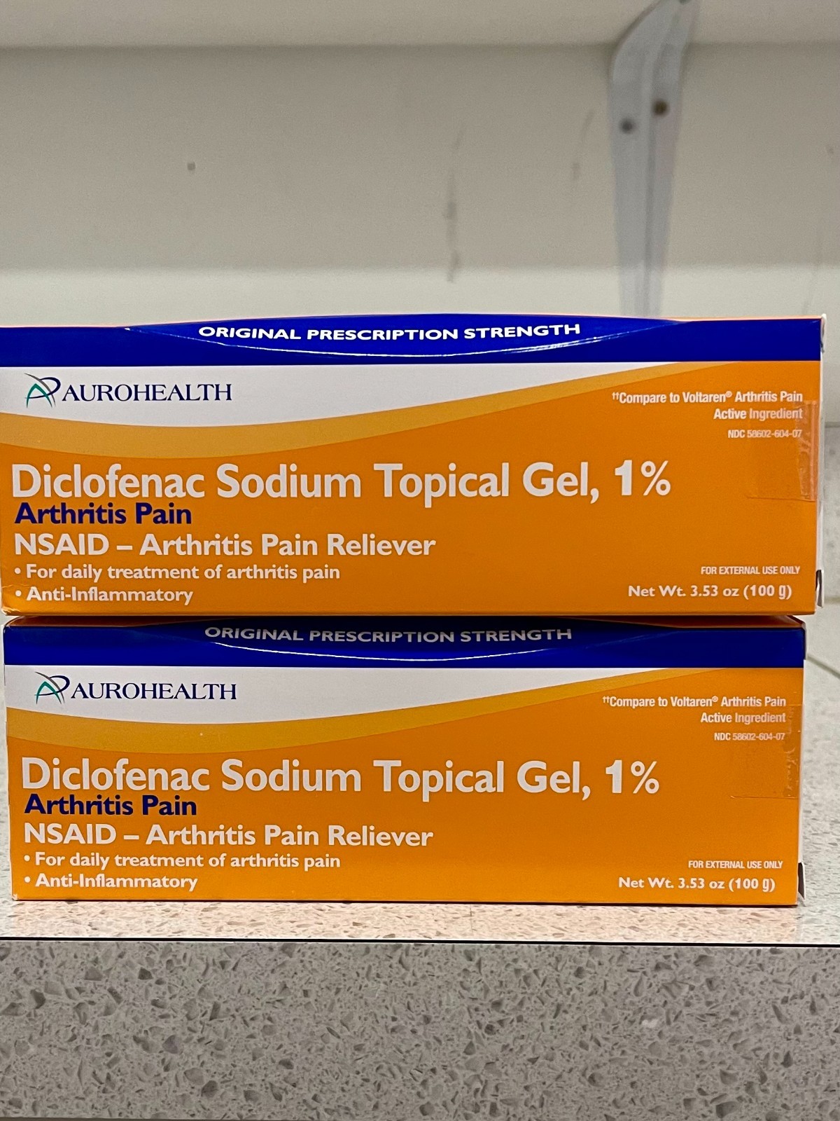 Generic Arthritis Pain Diclofnac Gel 1% 100g Pack Of 2 Boxes Free Shipping!