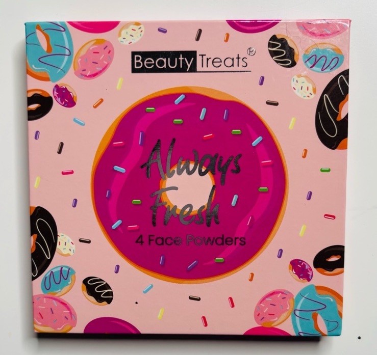Beauty Treats Always Fresh 4 Face Powders Palette, Shimmer Matte, Cruelty-Free