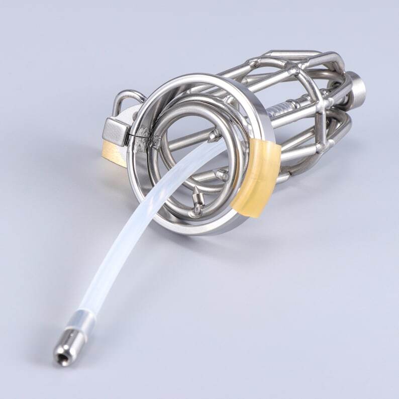 Stainless Steel Chastity Cage 6cm Length 3.2cm Inner Diameter Lockable Male