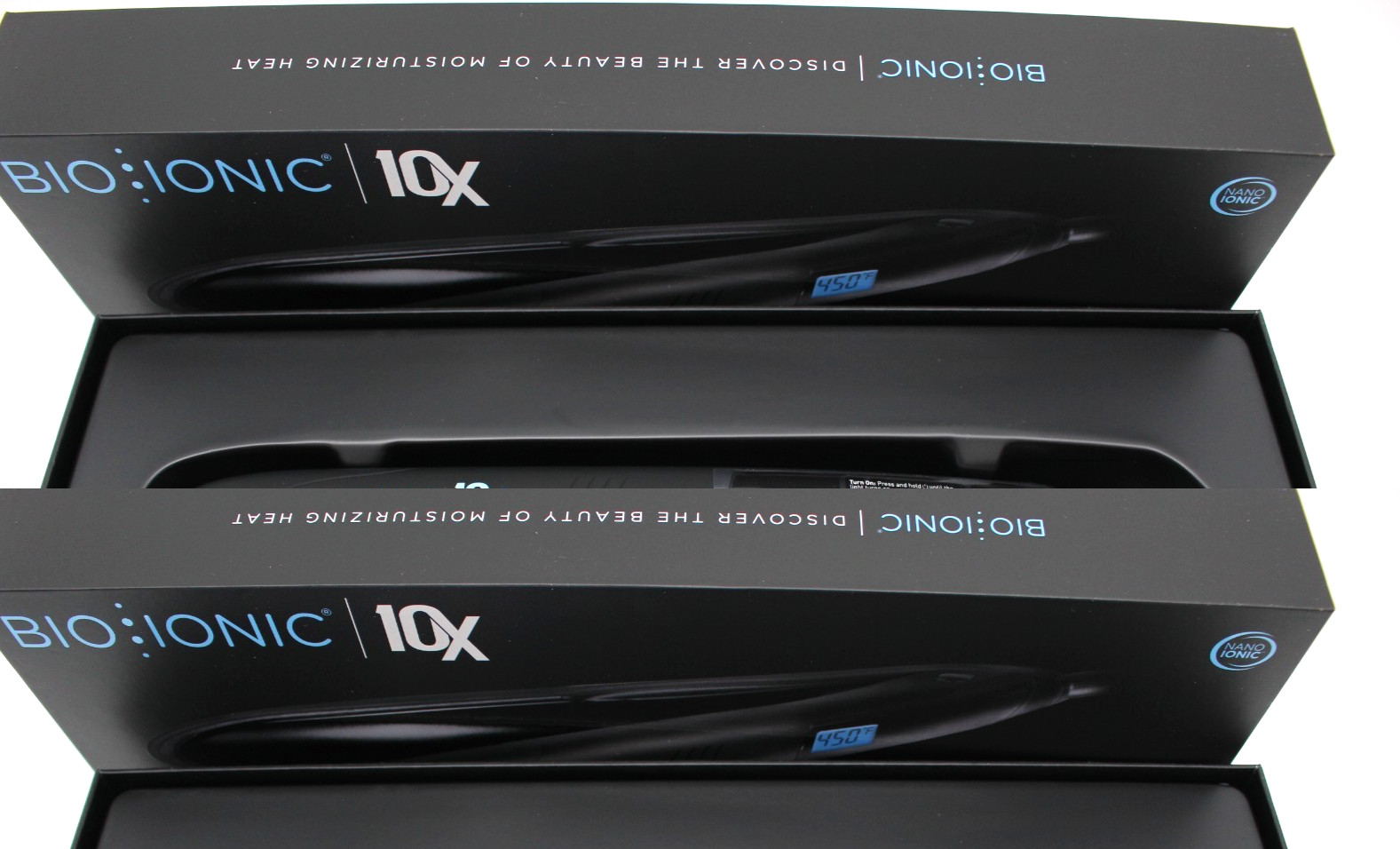 Bio Ionic 10X Pro Styling Flat Iron 1″ Vibrating Plates Classic Styler – NEW