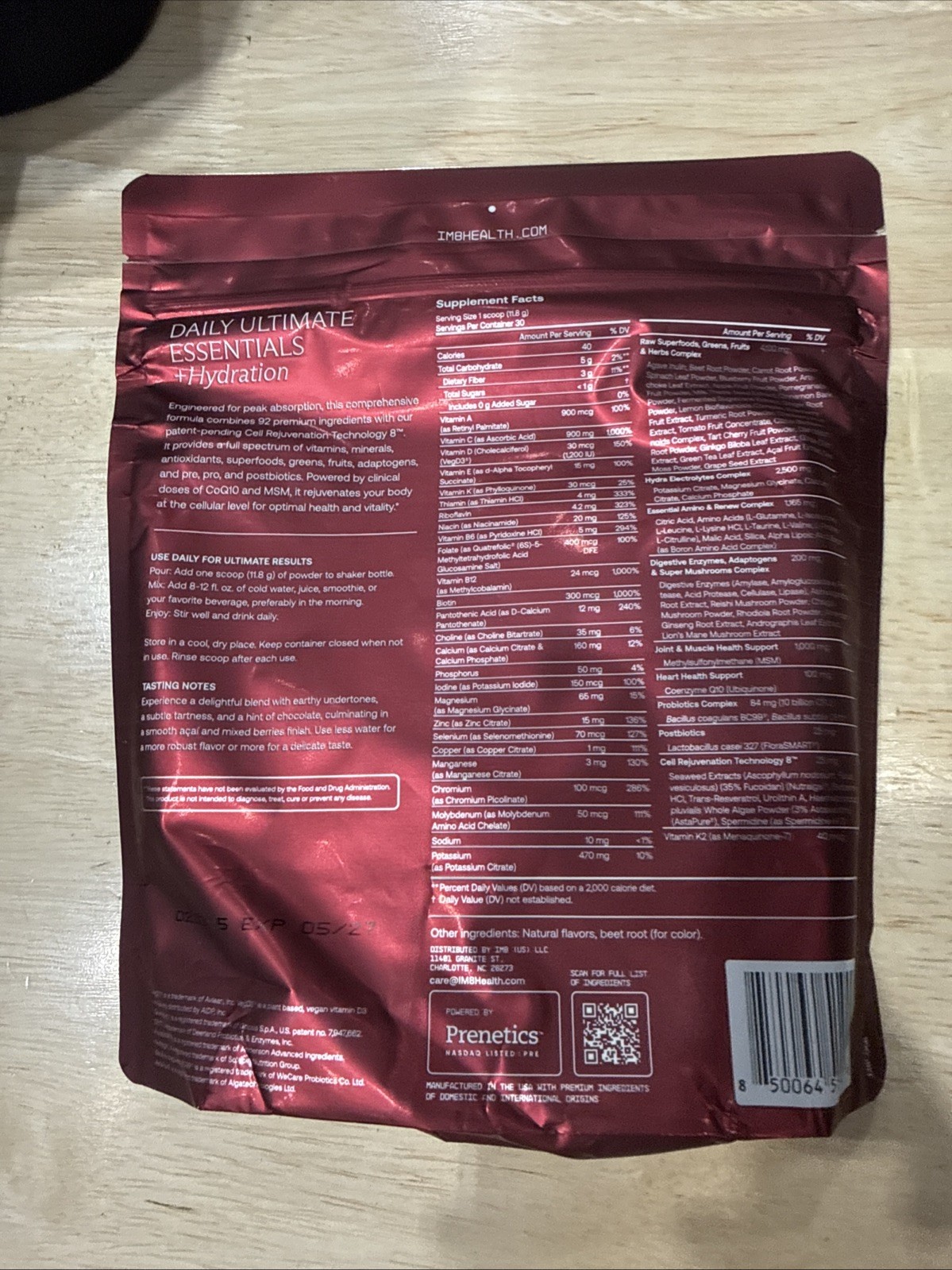 IM8 Daily Ultimate Essentials All-in-1 Multivitamin Supplement – EXP – 05/2027