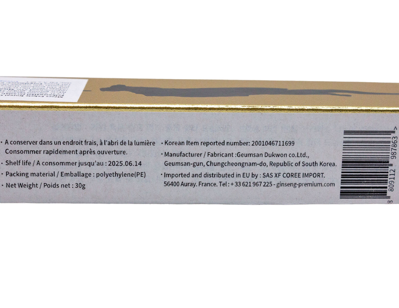 Honey Black Korean Ginseng Root Premium Panax Ginseng Snack 4x30g