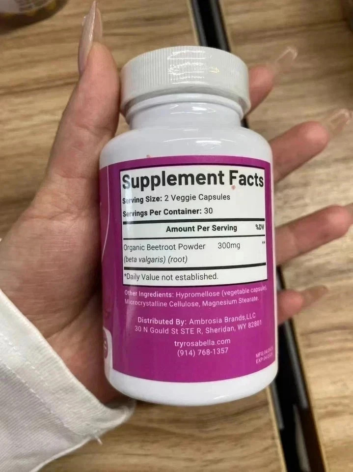 3/2pcs Rosabella Organic Beet Root Natural Energy Boost Blood Pressure