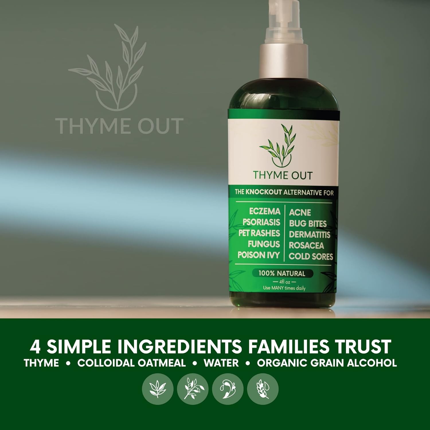 Thyme Out All Natural Eczema Treatment- Psoriasis Treatment – an All-in-One