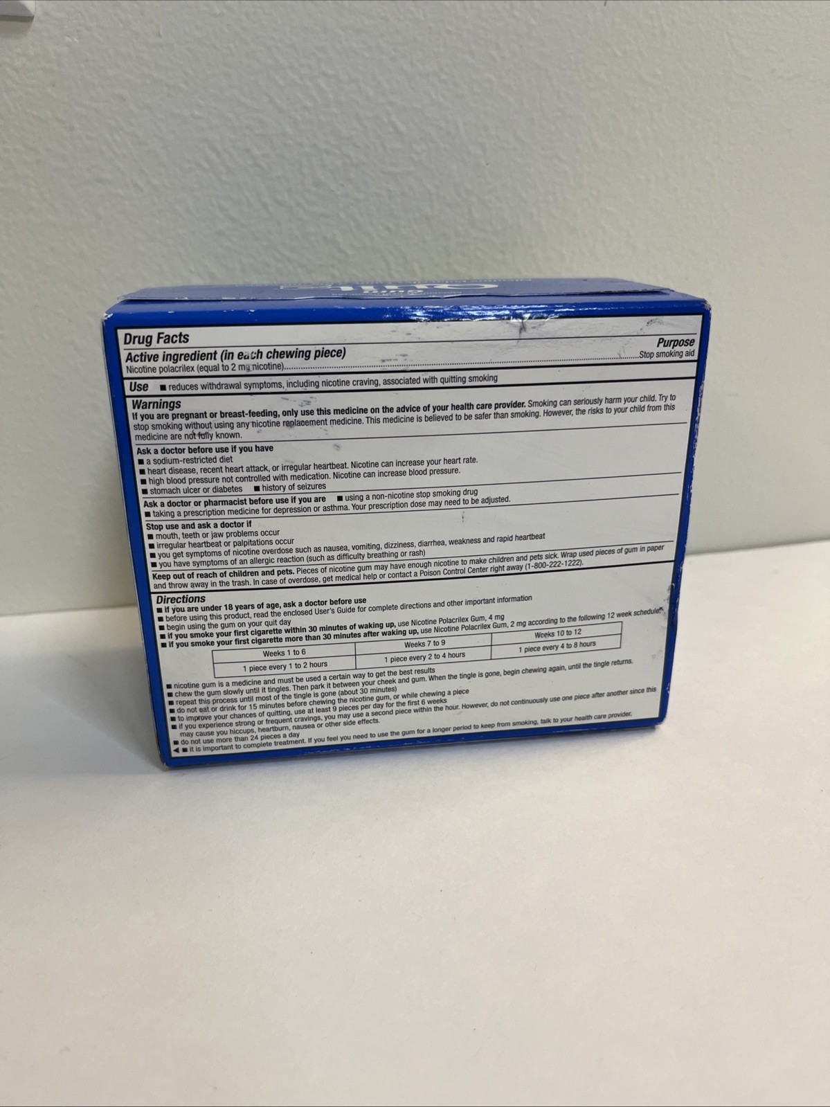 Kirkland Signature Quit 2 mg Gum Nicotine Polacrilex Stop Smoking Aid 190 Pieces