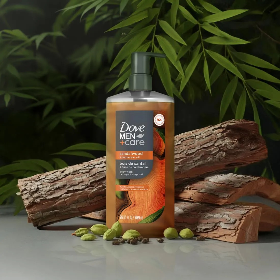 Dove Men Care Body Wash Sandalwood and Cardamom Oil Moisturizing 26oz