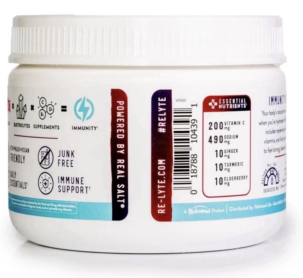 Re-Lyte Immunity, Multivitamin Supplement (Blackberry) 8.73 oz. Powder BB 12/25