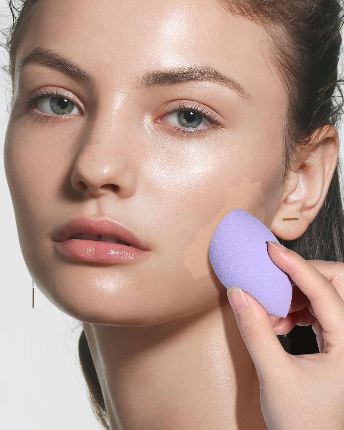 EIGSHOW Makeup Sponge Set, 4Pcs Soft Latex-Free 1 Count (Pack of 4), Purple