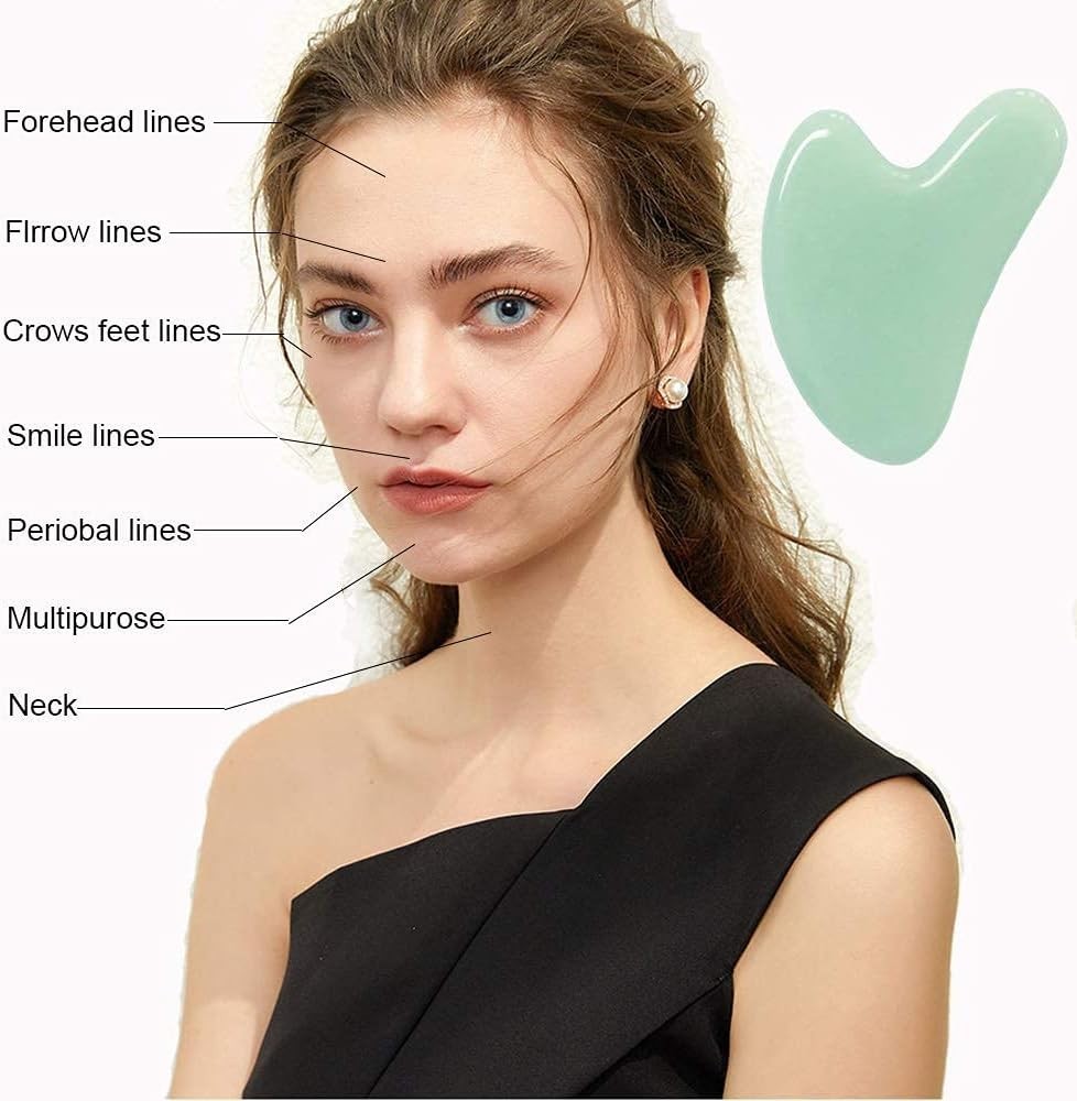 Gua Sha Jade Massage Tool: All-Natural Facial & Body Treatment for Ageless Skin