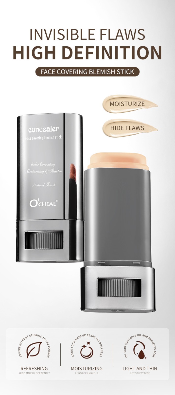 Eraser Foundation Stick Nose contour concealer cream to cover acne marks and bri