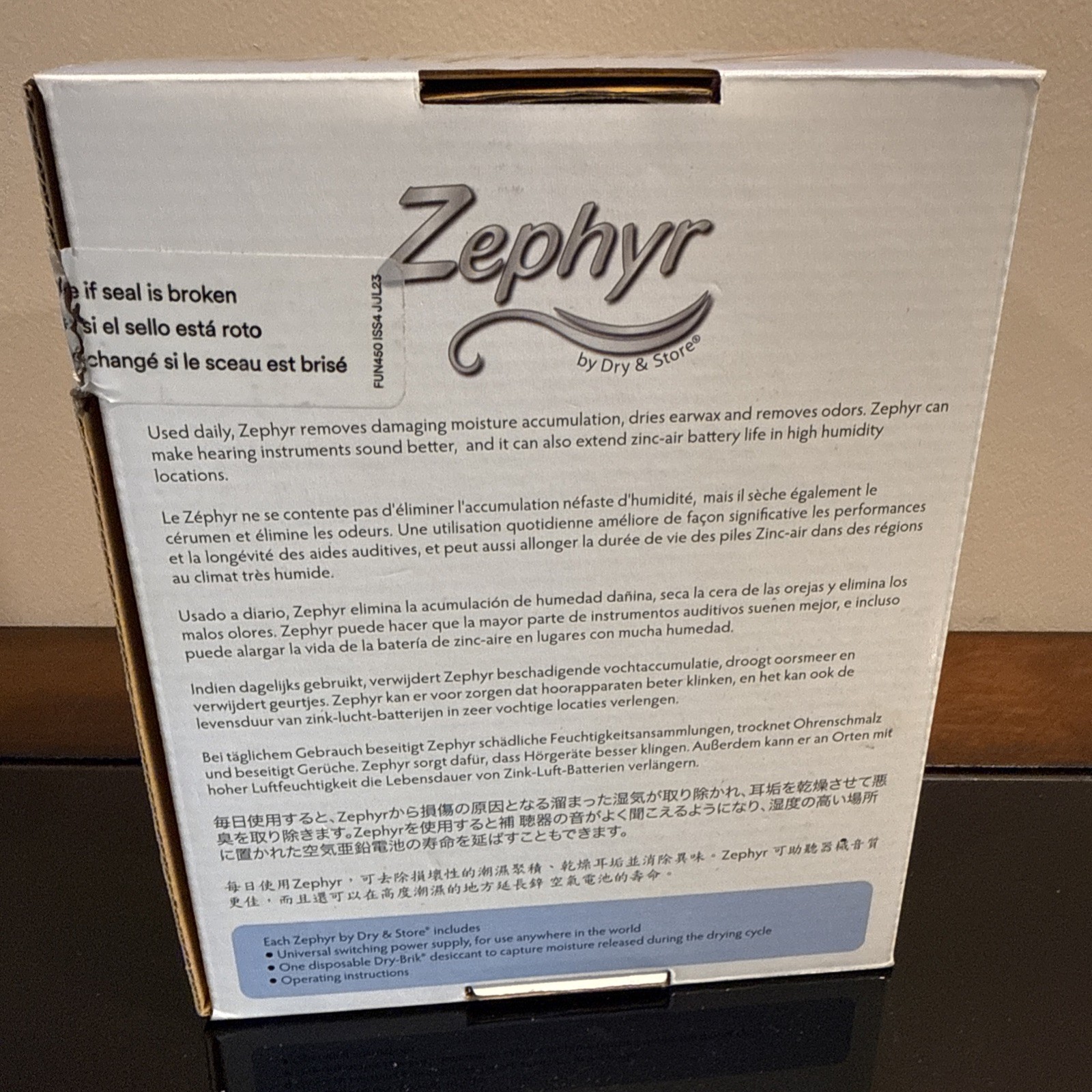 3 PC Set Zephyr By Dry & Store Hearing Aid Cochlear Dryer NIB