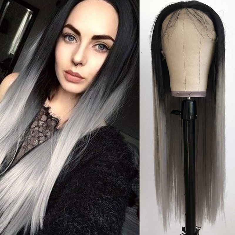 Afro Curly Wig Light Gray Blond Wig with Bangs for Black Women Fashion Party Wig