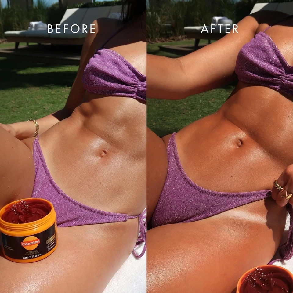 Carroten Intensive Tanning Gel – 5.07 fl oz / 150 ml, Browning Tan Accelerator