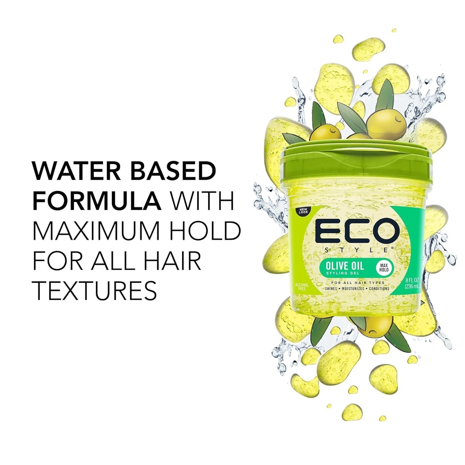 Gel Olive Oil Styling – Adds Shine and Tames Split Ends – Delivers Moisture t…