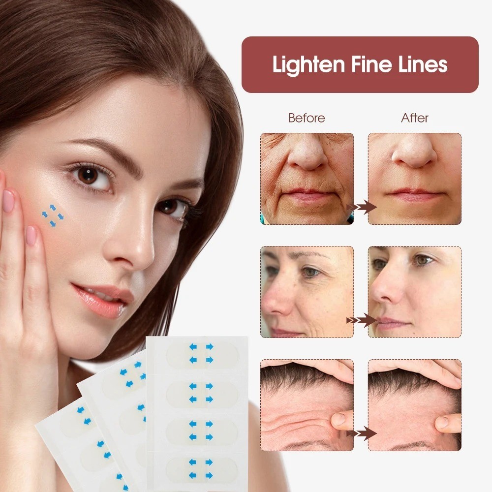 80Pcs Anti Wrinkle Patches Instant Face Neck Eye Lift Face Lift V Tapes Tape
