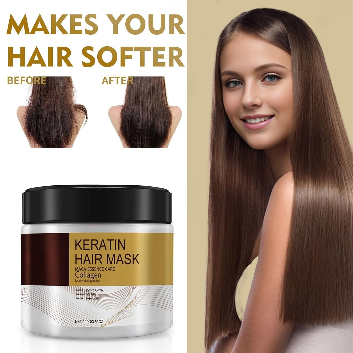Karseell Hair Repair Mask Argan Mascarilla Conditioning Collagen Keratin Damage