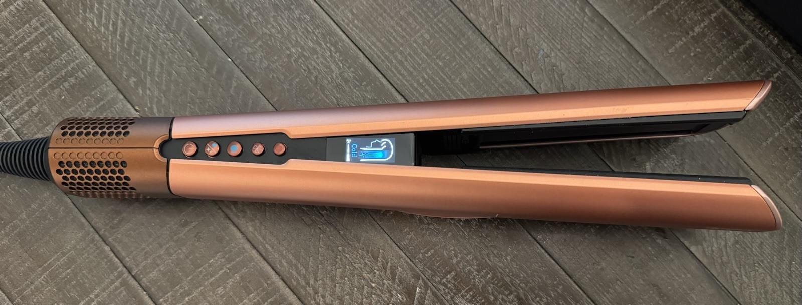 Dyson Airstrait Straightener Copper 285°F Wet-to-Dry w/ Case & Power Adapter