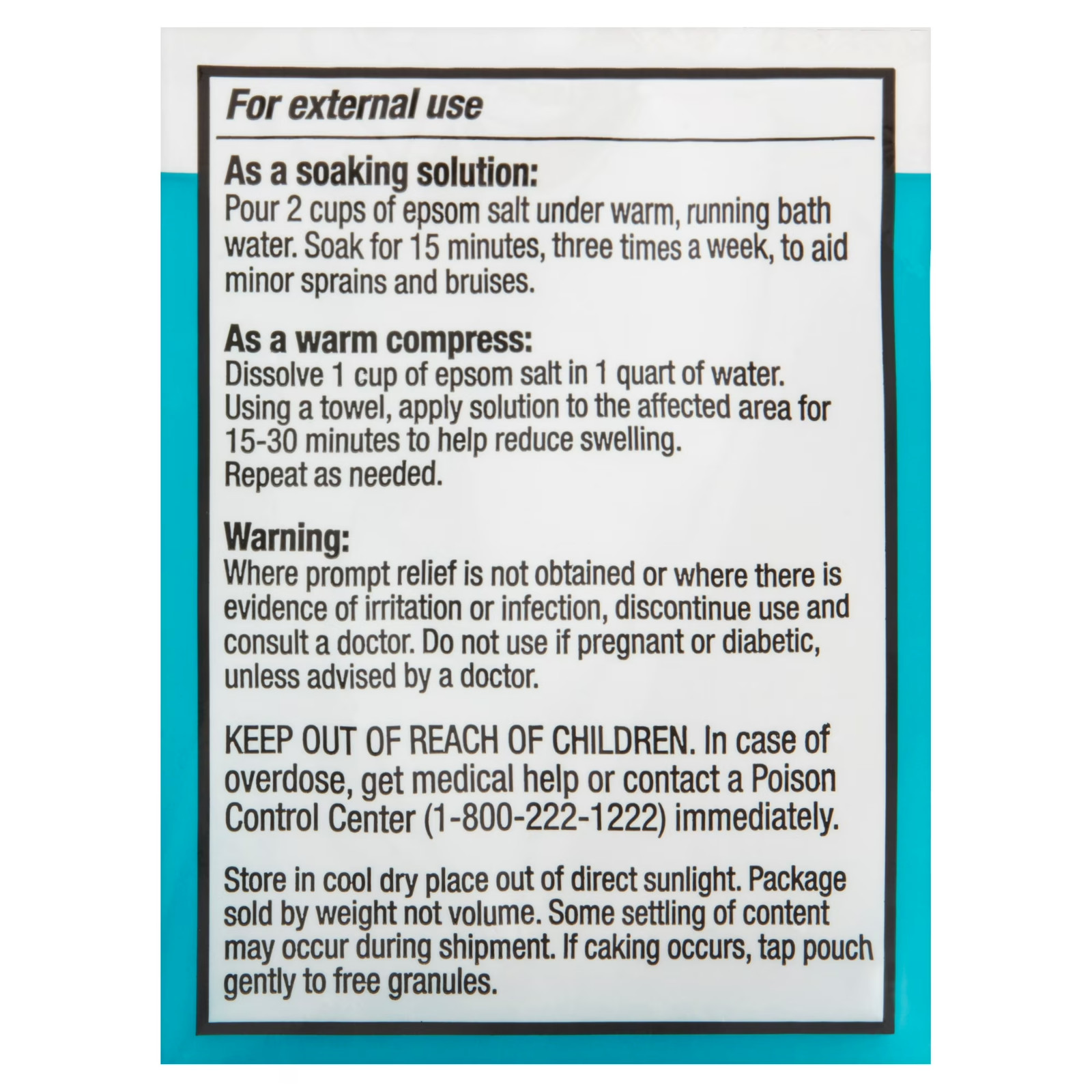 Equate Epsom Salt, Magnesium Sulfate, 128 oz (8lb), Unscented PACK OF 3
