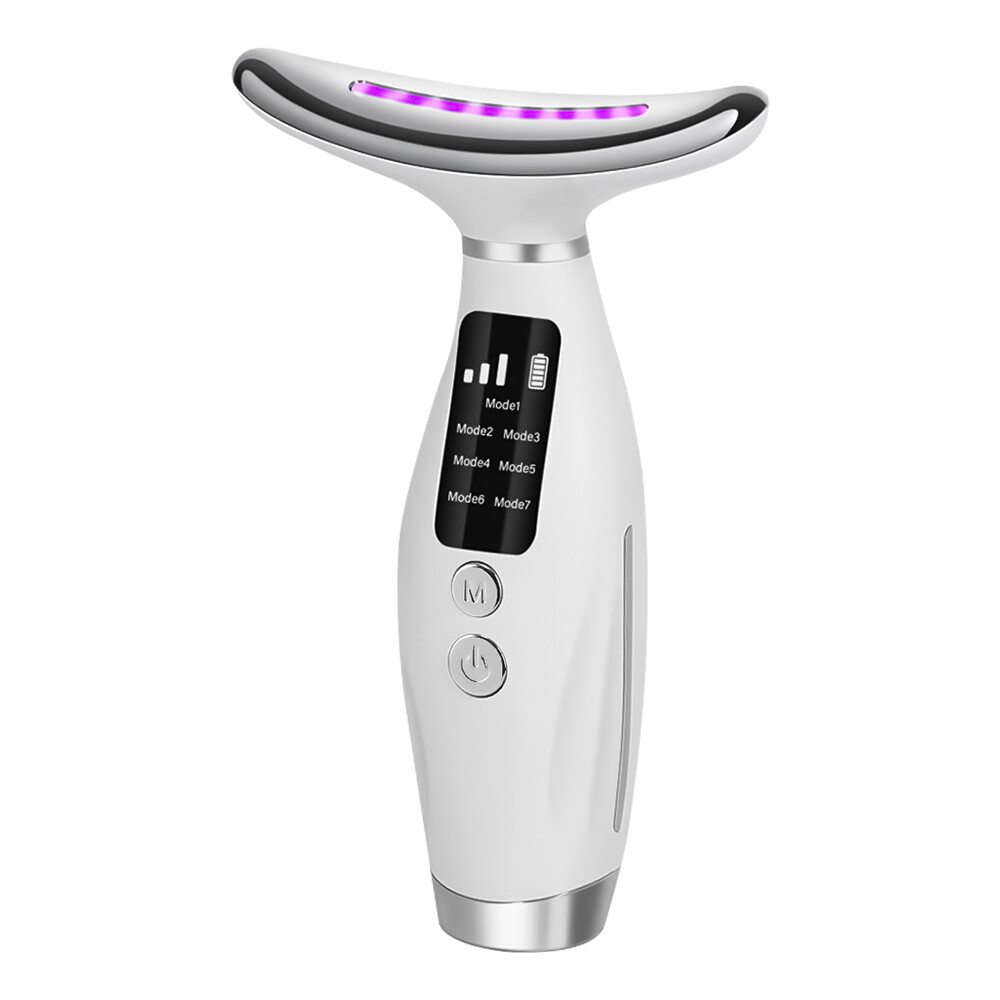 Neck Face Lifting Massager Skin Tighten Device LED Anti Wrinkle Double Chin US