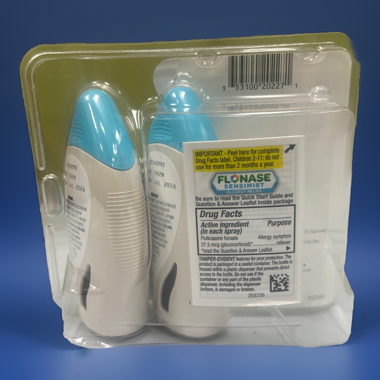Flonase Sensimist Allergy Relief 120 Sprays Ea. 2 Pack 24HR Non-Drowsy EXP 09/26