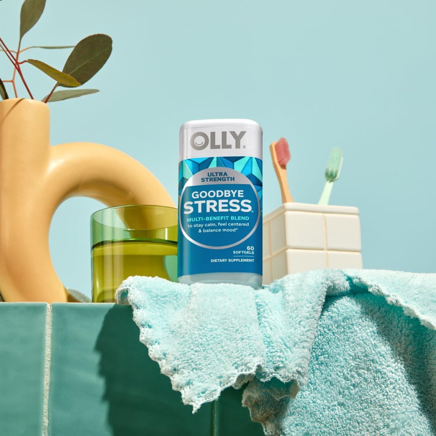 OLLY Ultra Strength Goodbye Stress Softgels, GABA, Ashwagandha, LTheanine and…