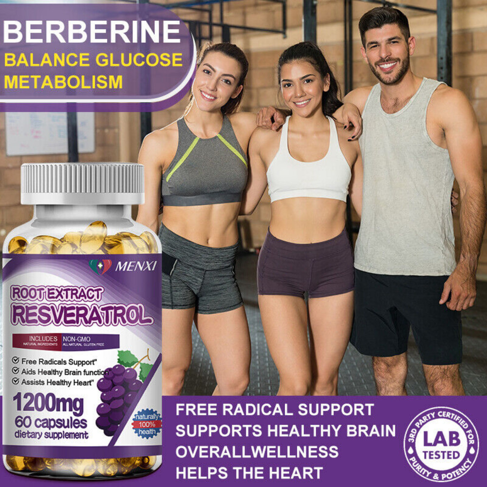 Resveratrol Vegan Softgels Anti-Aging Antioxidants, Brain Support, Radiant Skin