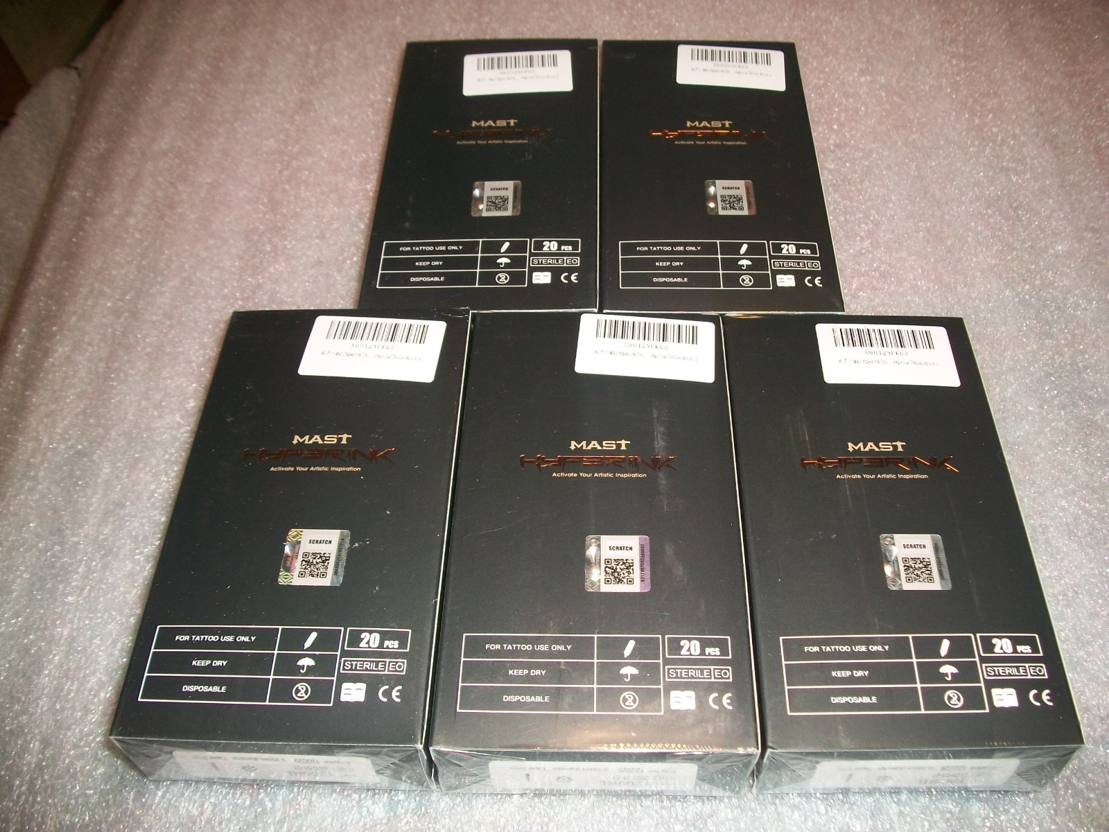 Lot of 5 packs Mast Hyperink Tattoo 20 Needle Cartridges 1209RL EXP 12/2029