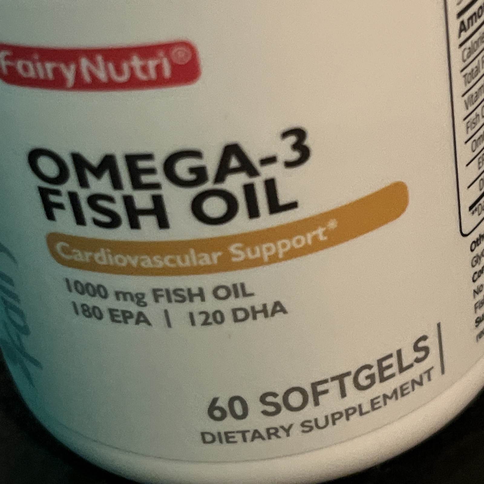 Fairy Nutri Omega3 60 Softgels Fish Oil Supplement Heart Health Support Vegan