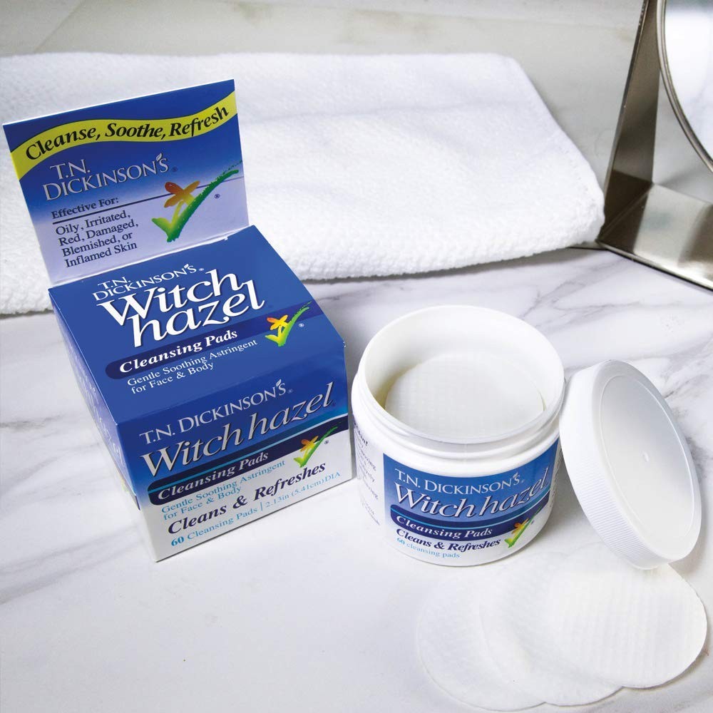 T.N. Dickinson’s Witch Hazel Astringent Cleansing Pads 60 Count – Pack of 3