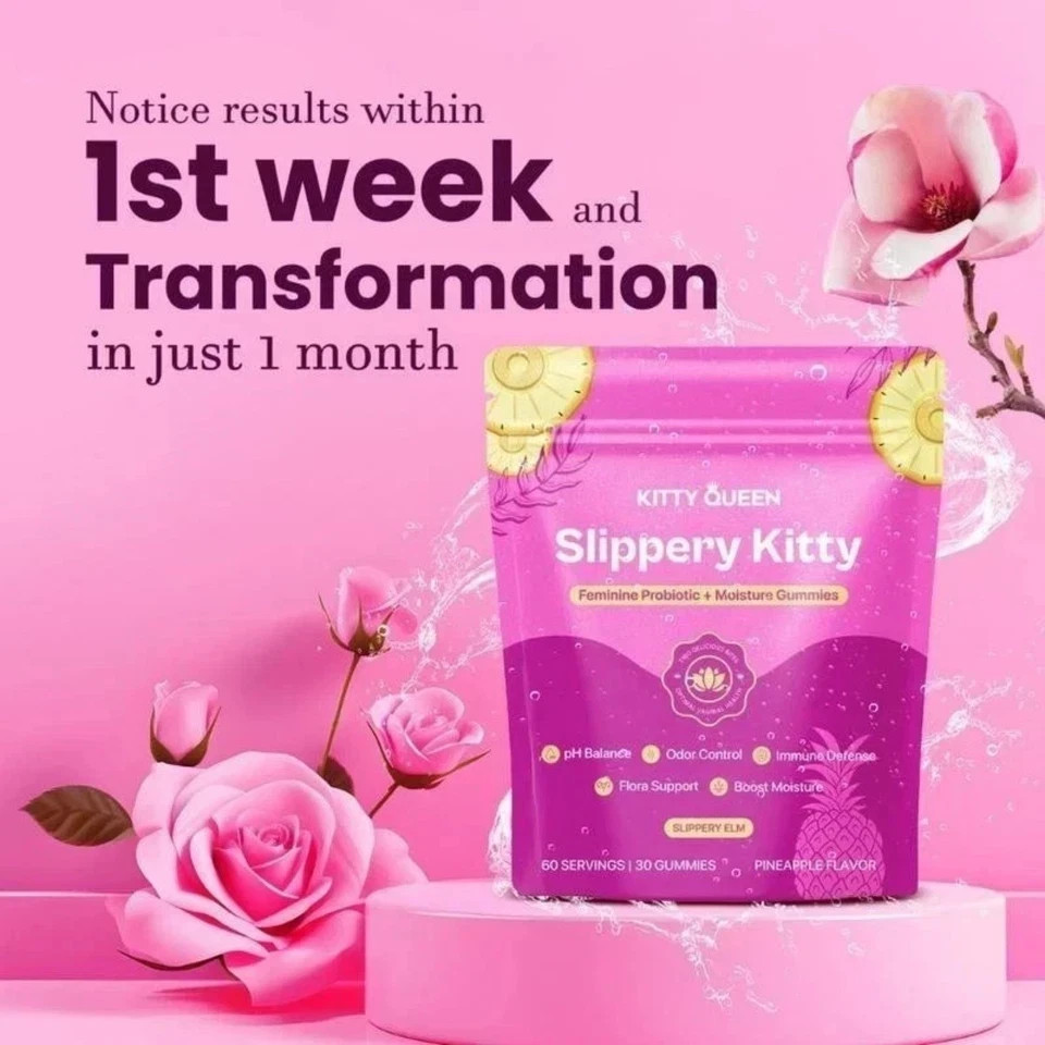 Slippery Kitty Kitty Queen Feminine Probiotic Gummies Vaginal Hydration Wellness