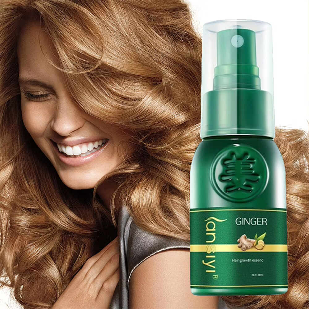 Herbal Ginger Hair Growth Spray Anti Hair Loss Treatment Dense Regrowth Essence.